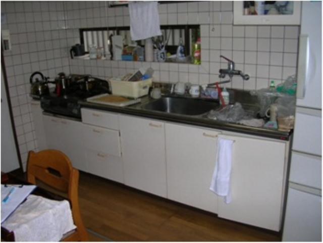 栃木小山 オール電化キッチン施工前